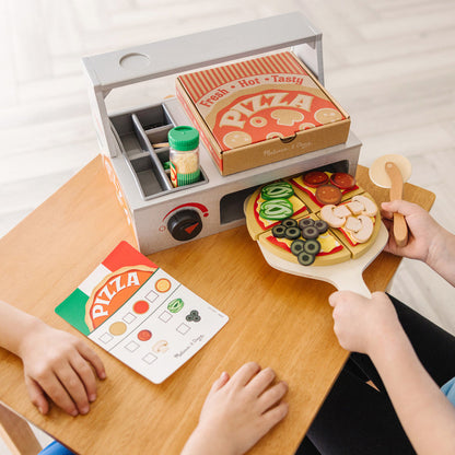 Melissa &amp; Doug lekemat, Bag-selv pizza - 41 deler