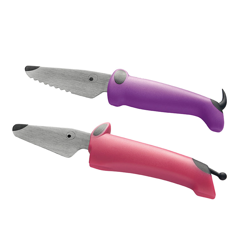 Kinderkitchen børnekokkeknivsæt, 2 dele - Pink/lilla