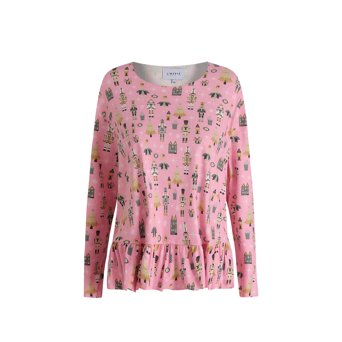 Liberté Ami, Alma Ls Frill T Shirt - Nutcracker Bubblegum