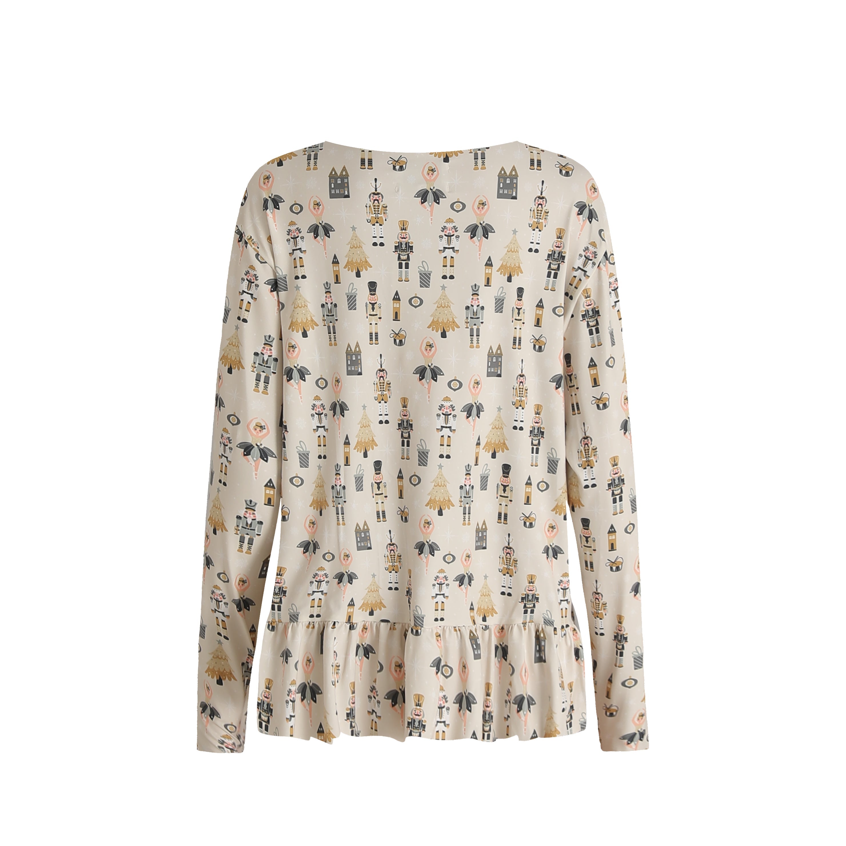 Liberté Ami, Alma Ls Frill T Shirt - Nutcracker Creme