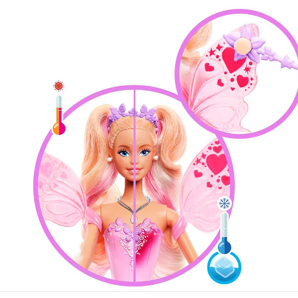 Barbie Color Change Fairy, inkl. svamp og tryllestav.