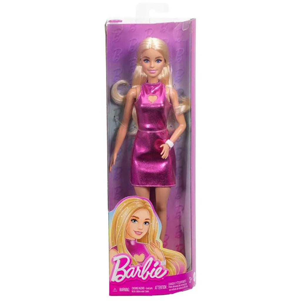 Barbie Fashionistas dukke, rosa kjole med hjerteutskjæring