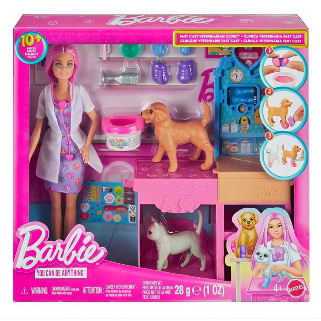 Barbie Veterinær i klinikk med dyr inkludert