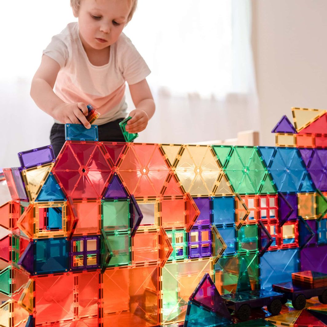 Connetix Mega Pack, Magnetisk byggesett med 212 deler - Rainbow