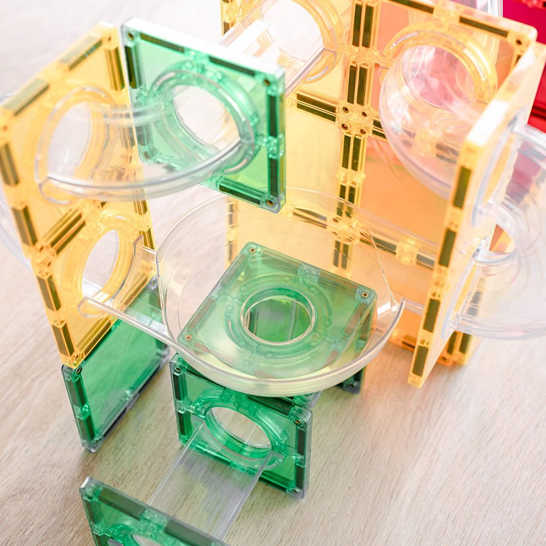 Connetix Ball Run Expansion Pack, utvidelsessett 66 deler - rainbow