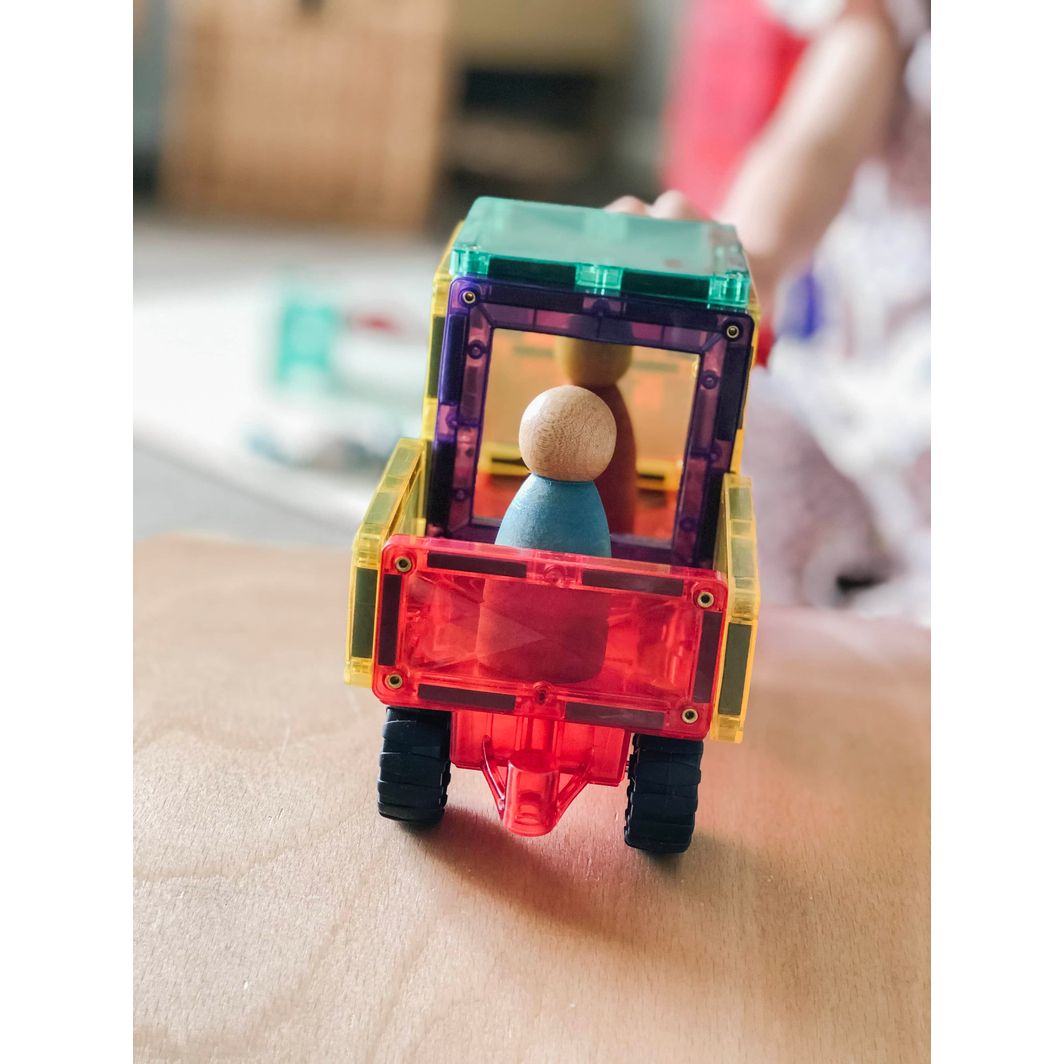 Connetix Motion Pack, Magnetisk byggesett med 24 deler - Rainbow