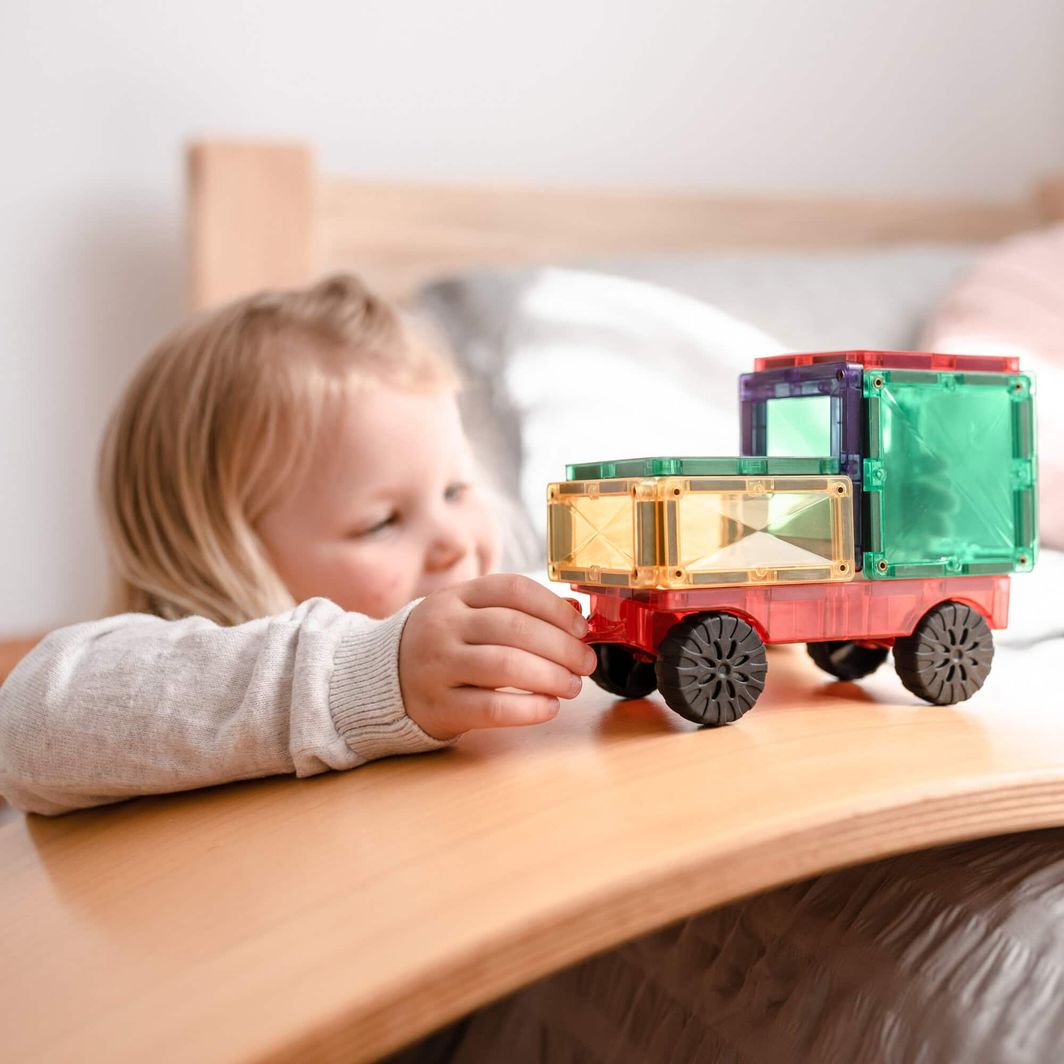 Connetix Motion Pack, Magnetisk byggesett med 24 deler - Rainbow