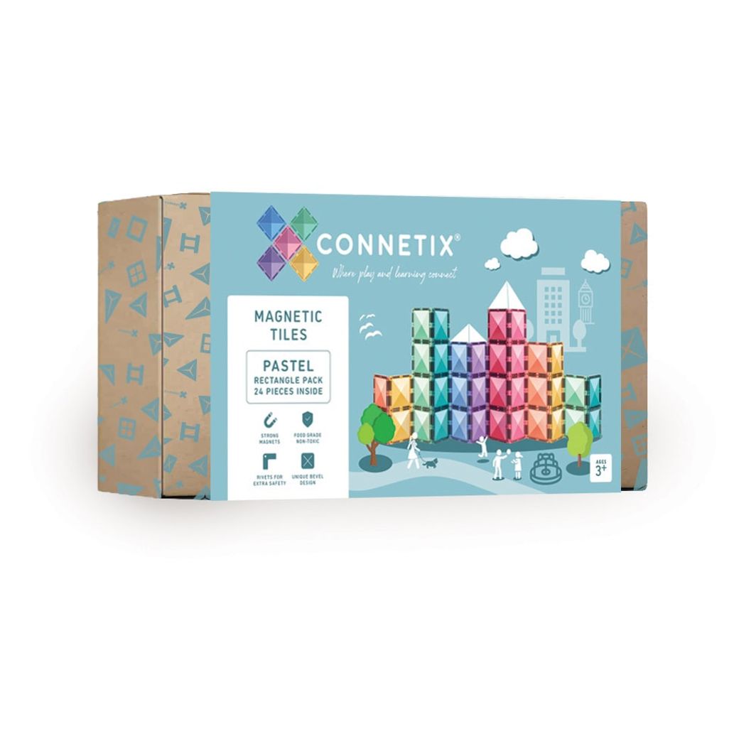 CONNETIX Connetix Rectangle Pack - magnetsett 24 deler - pastell
