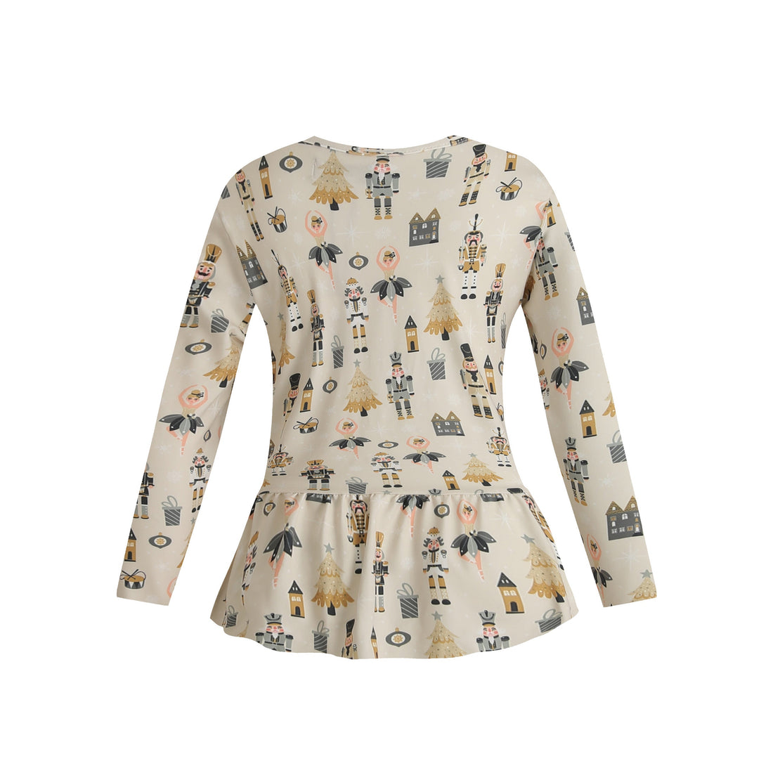 Liberté, Alma Ls Frill Tshirt (Kids) - Nutcracker Creme