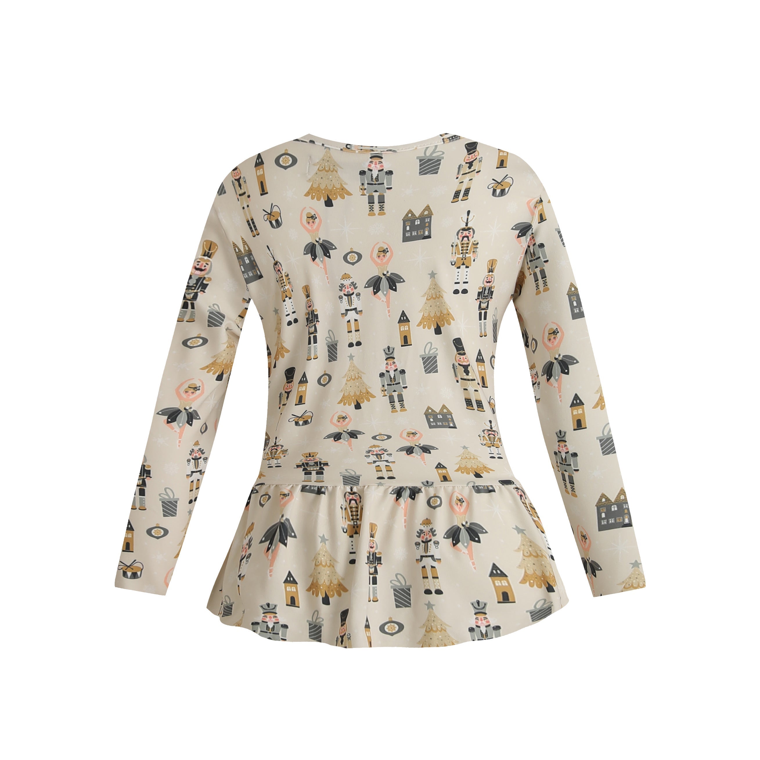 Liberté, Alma Ls Frill Tshirt (Kids) - Nutcracker Creme