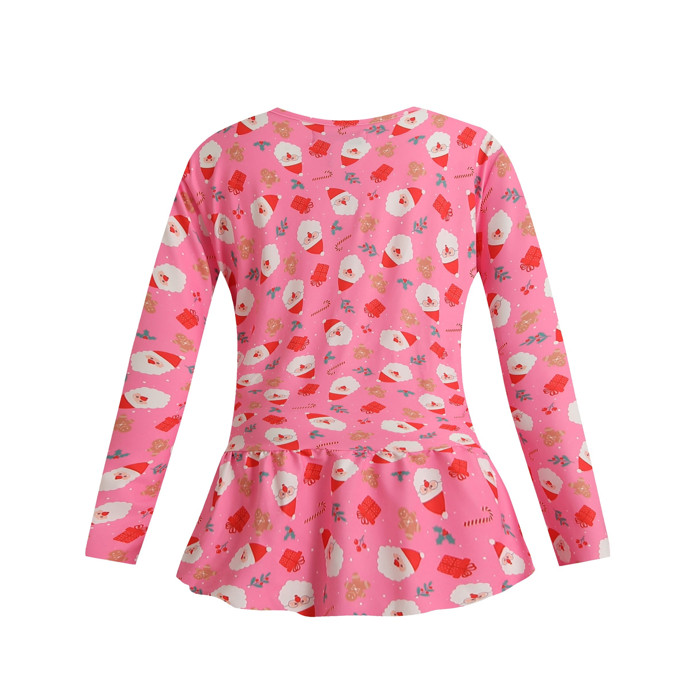 Liberté, Alma Ls Frill Tshirt (Kids) - Santa Pink