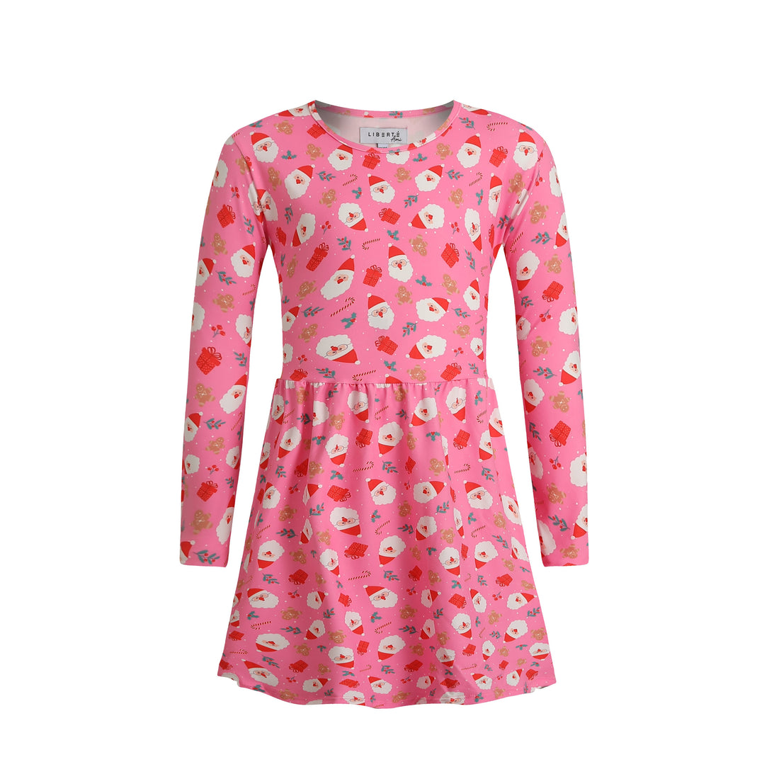Liberté Ami, Alma Ls Babydoll Dress (Kids) - Santa Pink