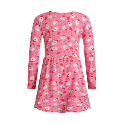 Liberté Ami, Alma Ls Babydoll Dress (Kids) - Santa Pink