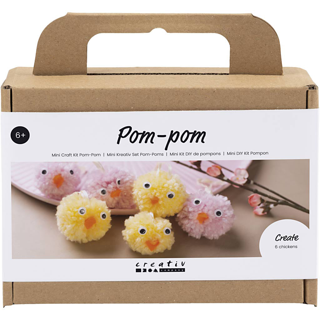 Mini DIY Kit pompon kyllinger