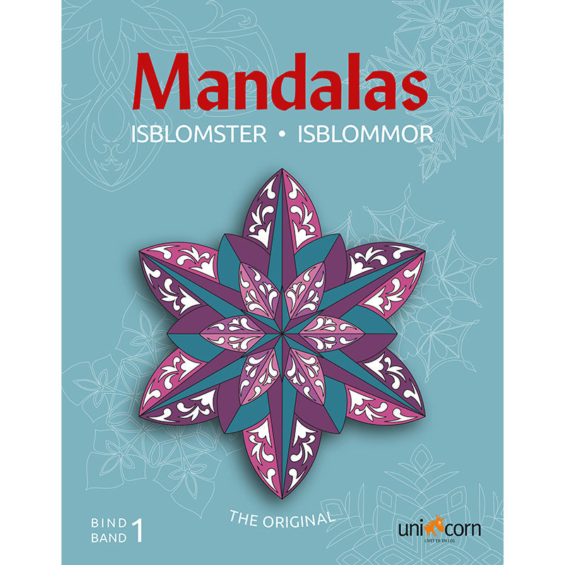 Mandalas malebog, eventyrlige isblomster - fra 8 år