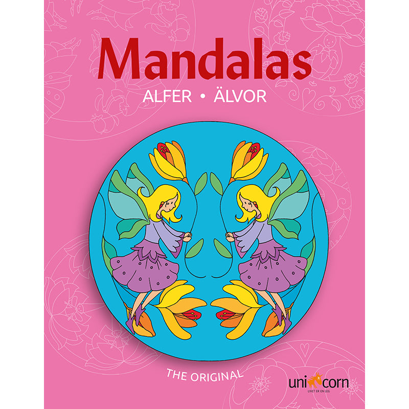 Mandalas malebok, eventyrlige alver - Fra 4 år