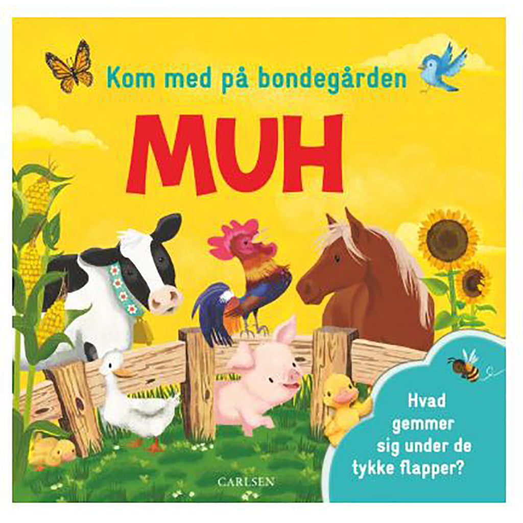 Forlaget Carlsen, klaffebok - Bli med på bondegården: MUH