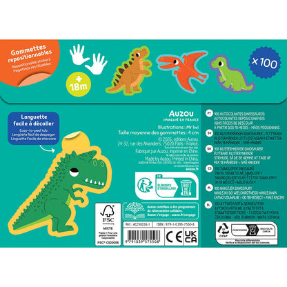 Auzou Mine første klistremerker, 100 dinosaurer