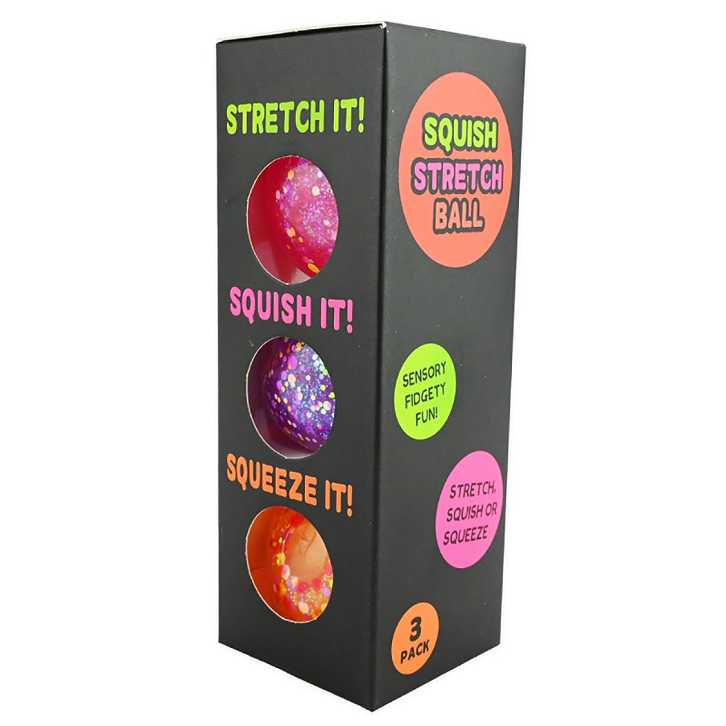 Robetoy Ball squeeze, glitter - 3-pakning.
