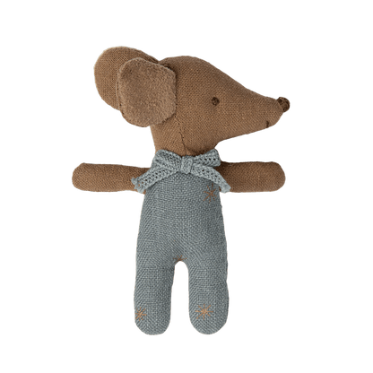 Maileg Sovende/våken babymus i fyrstikkeske - Blå