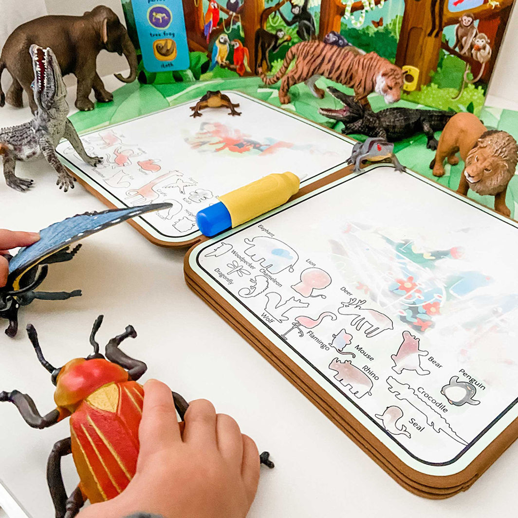 mierEdu, Mal med vand malebok - Ville dyr