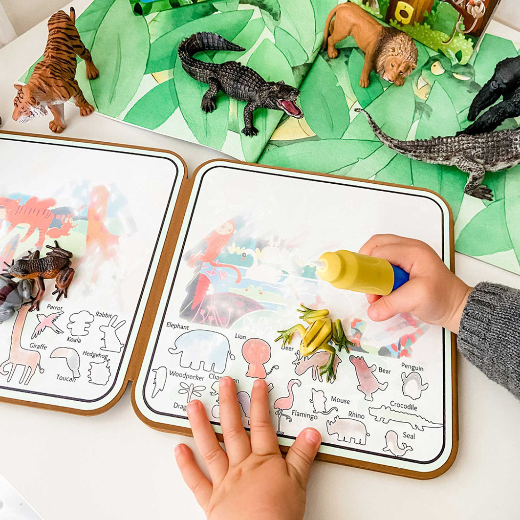 mierEdu, Mal med vand malebok - Ville dyr