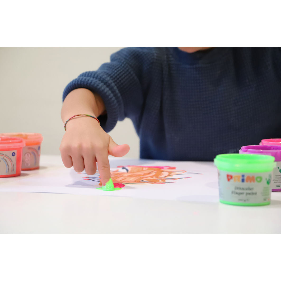 PRIMO - Fingermaling 6 bokser - Neon