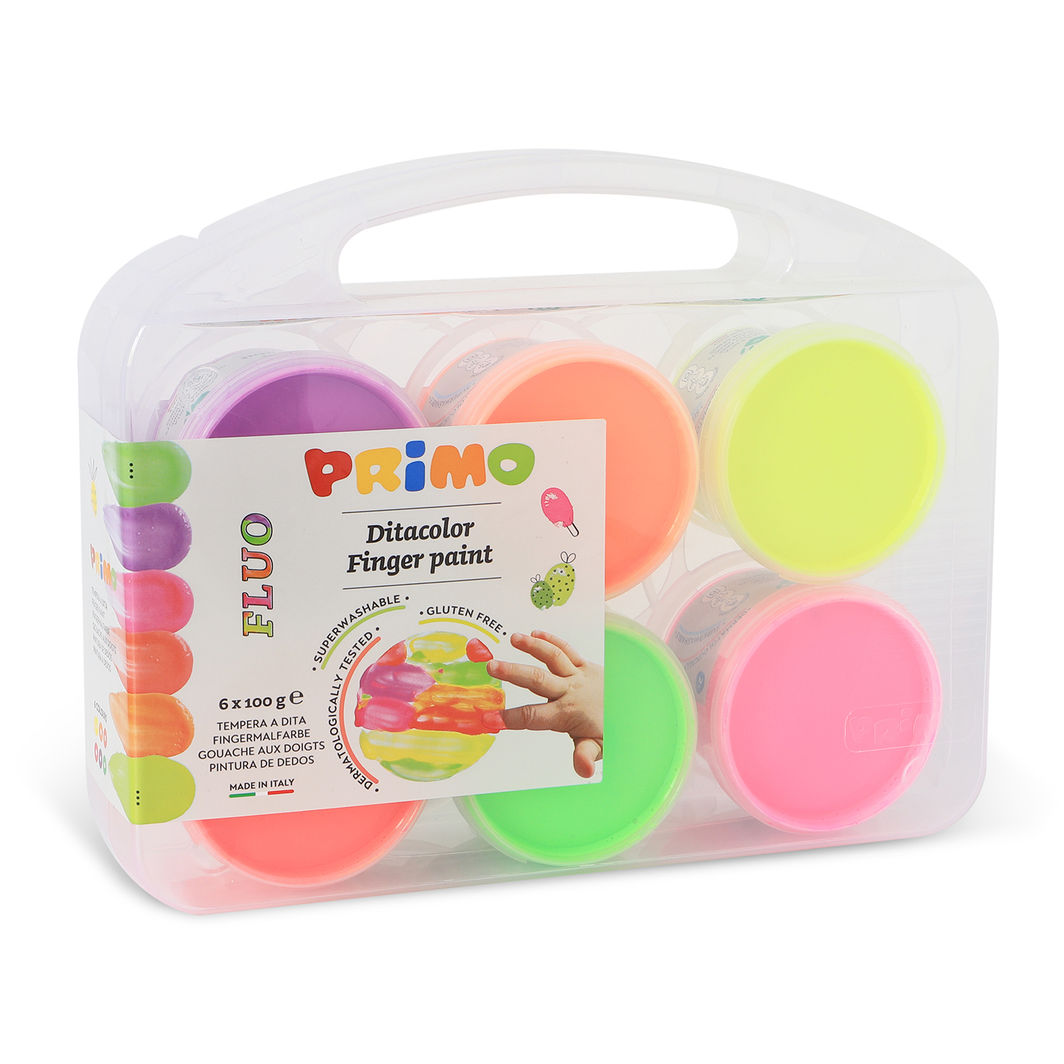 PRIMO - Fingermaling 6 bokser - Neon