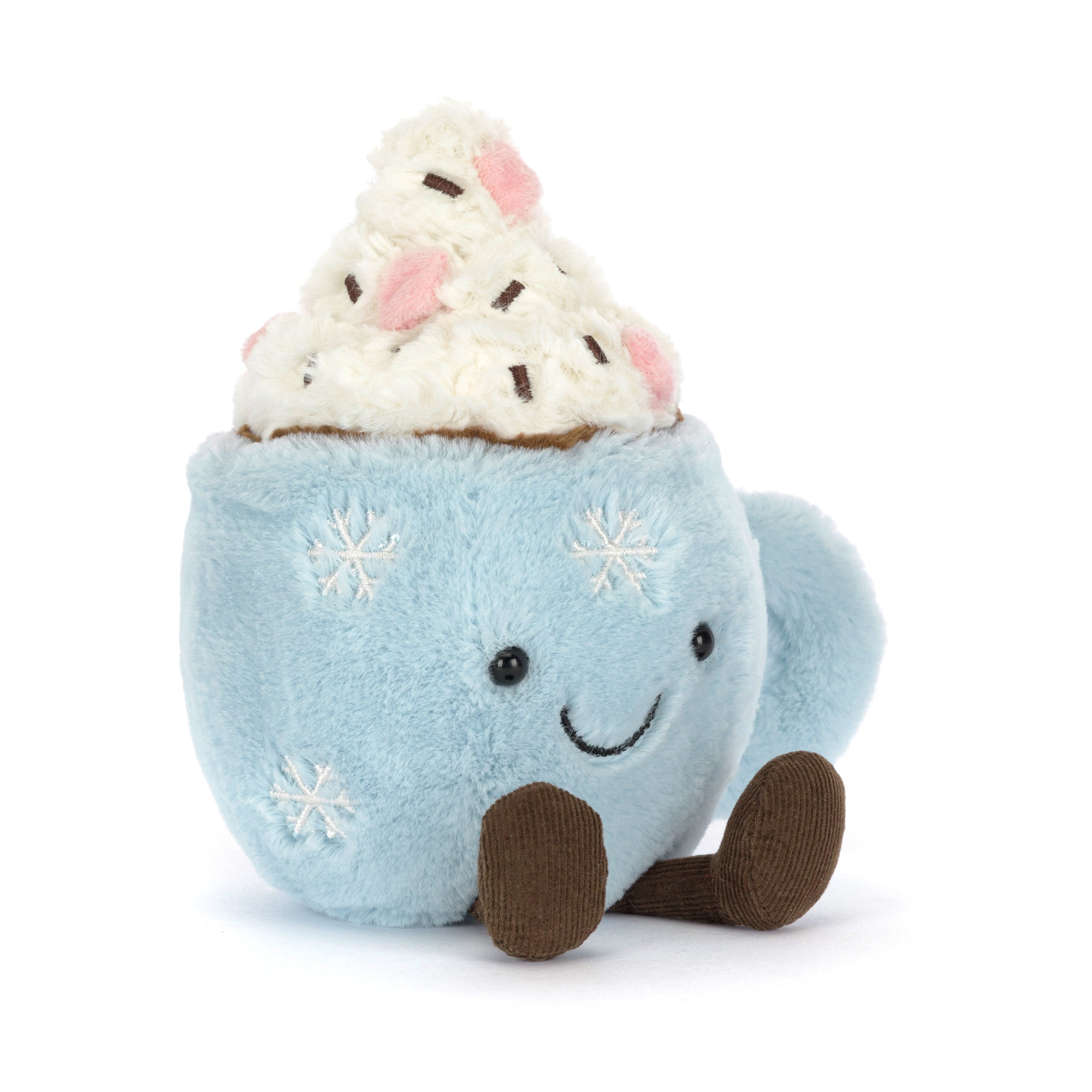 Jellycat Amuseable bamse, Varm sjokolade med marshmallows – 16 cm