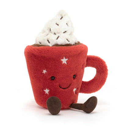 Jellycat Amuseable kosedyr, Varm kakao, myk kopp - 19 cm