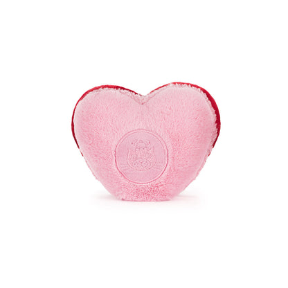 Jellycat bamse, Amuseables Arlette Heart Macaron, rosa – 13 cm