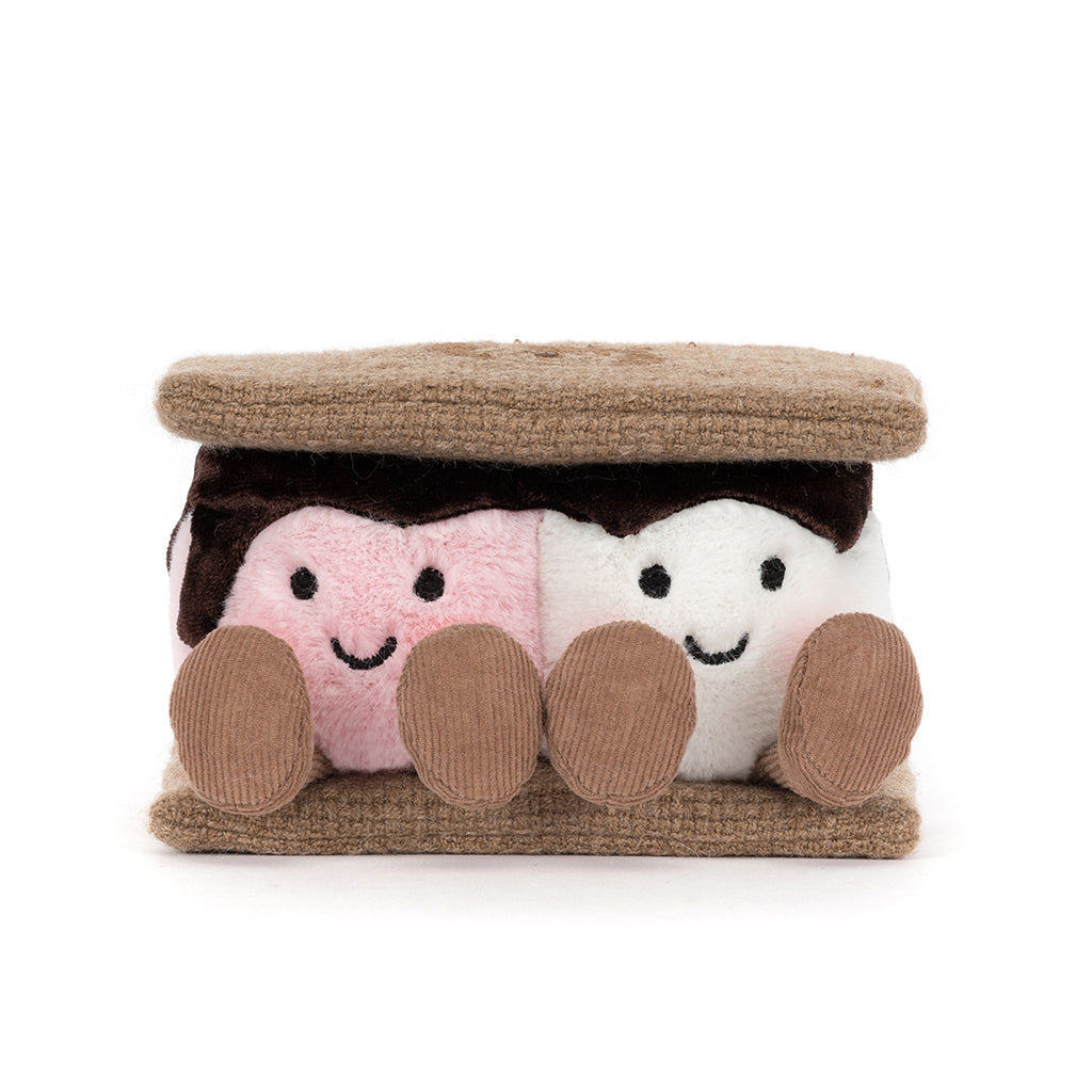 Jellycat bamse, Skumfiduser i kjeks – 12 cm