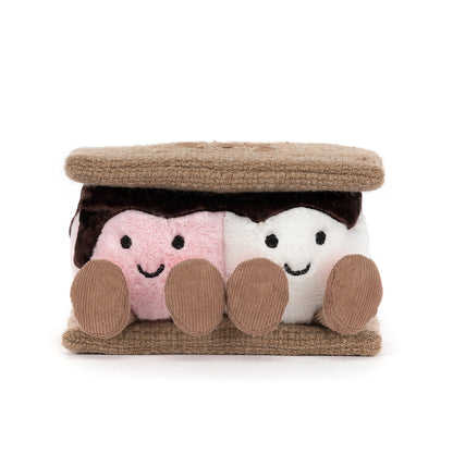 Jellycat bamse, Skumfiduser i kjeks – 12 cm