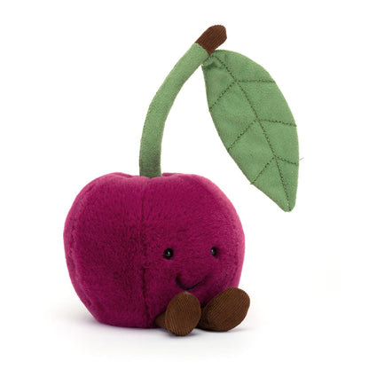 Jellycat bamse, Amuseables Food, Kirsebær - 12 cm