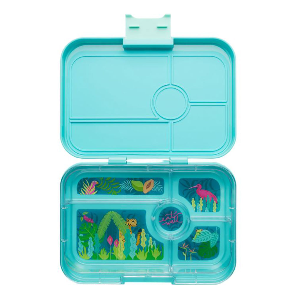 Yumbox XL matboks med 5 rom, Tapas - Jungle/ Pastel Blue