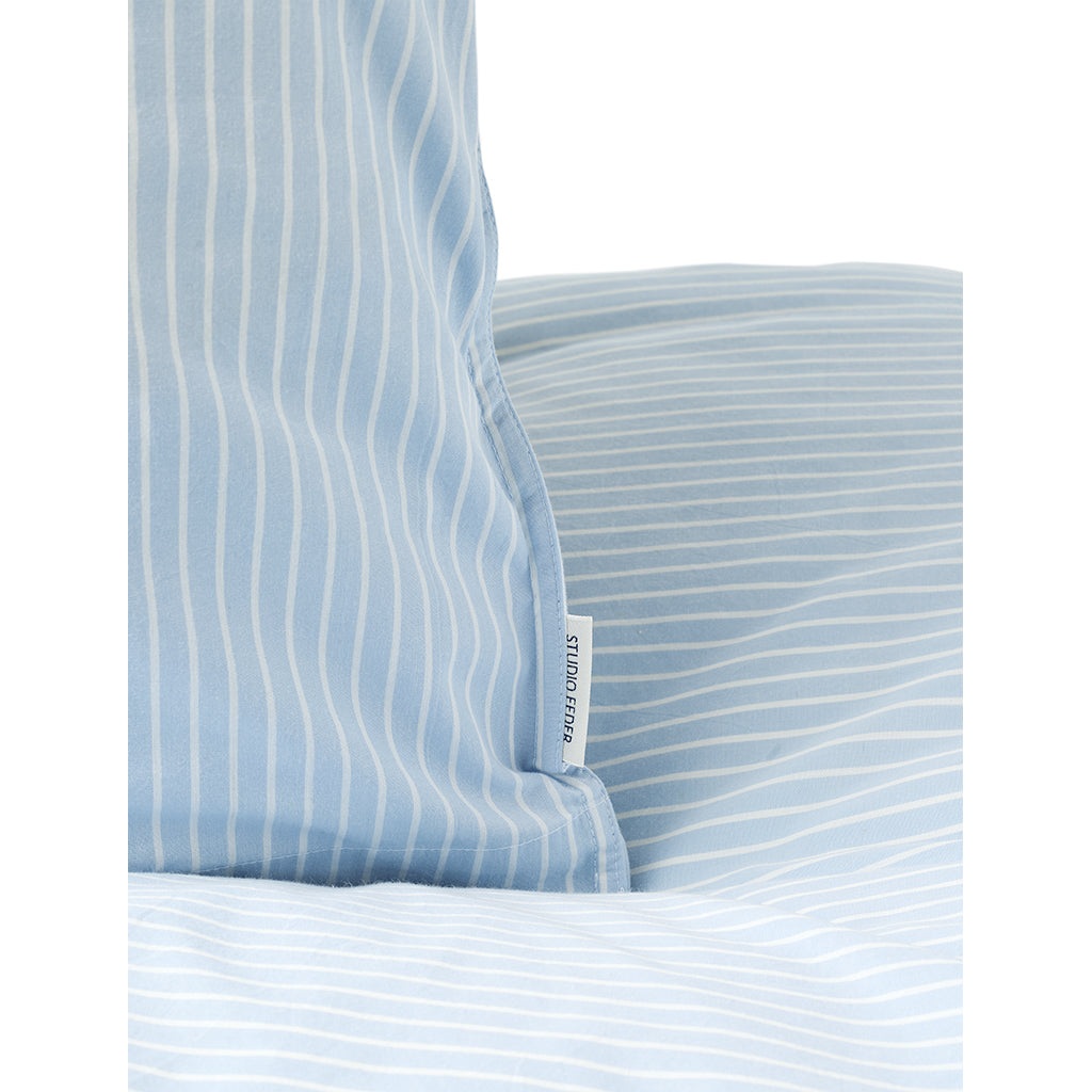 Studio Feder voksensengetøy, økologisk percale - Mattress stripe