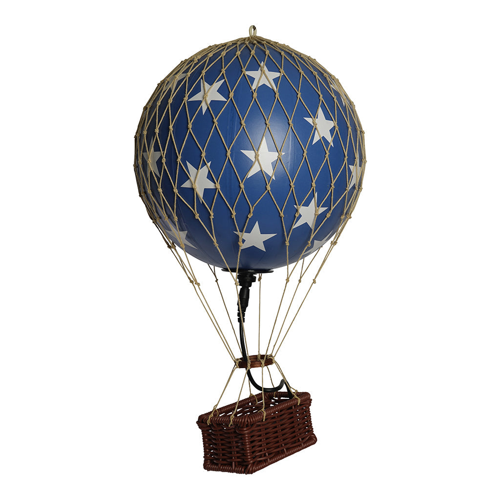 LED Luftballong, Blue stars - 32 cm