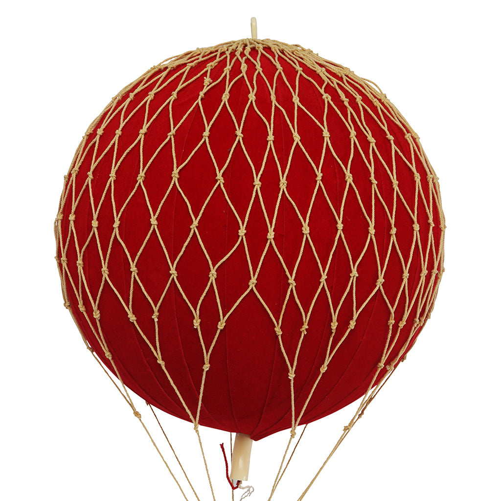 Luftballong, fløyelsrød - H: 30 x D: 18 cm