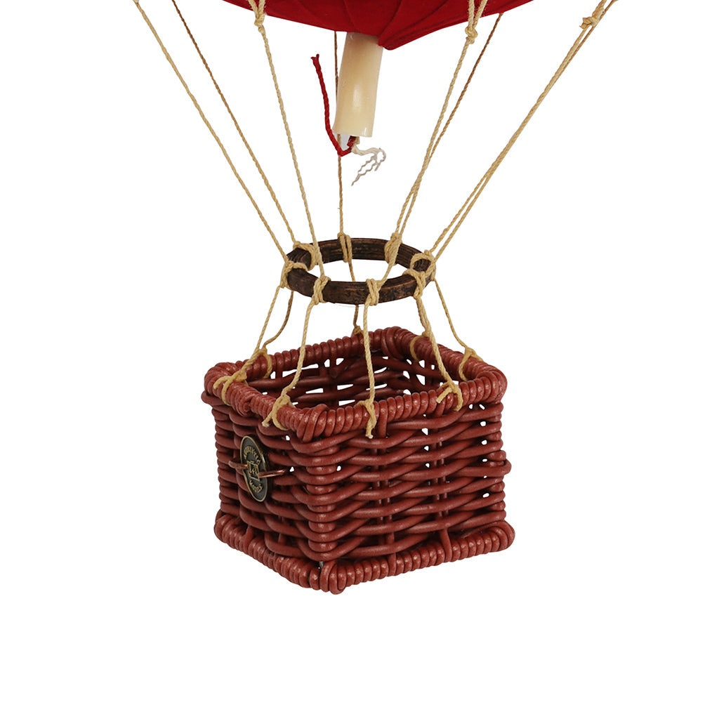 Luftballong, fløyelsrød - H: 30 x D: 18 cm