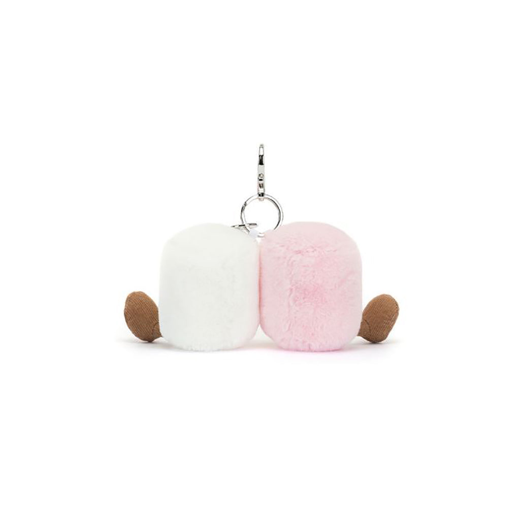 Jellycat jul, Amuseables nøkkelring med marshmallows - 9 cm