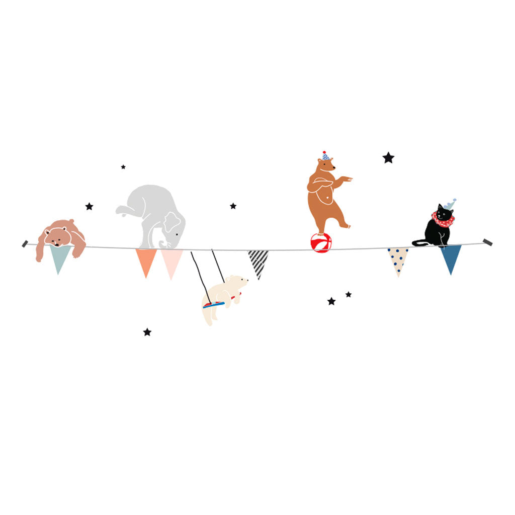 Mimi Lou wallsticker, Guirlander Cirque