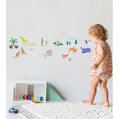 Mimi Lou veggdekor frise, Jorden rundt