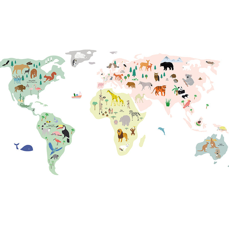 Mimi lou wallsticker, Giant world map