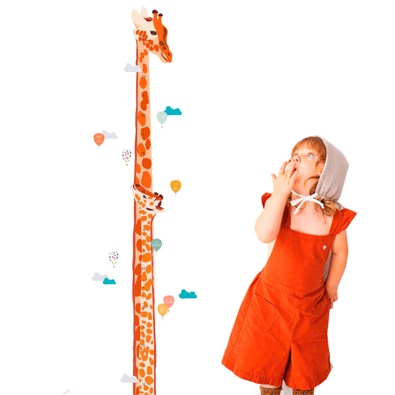 Mimi Lou veggklistremerke, høydemåler - Safari m. dansk tekst