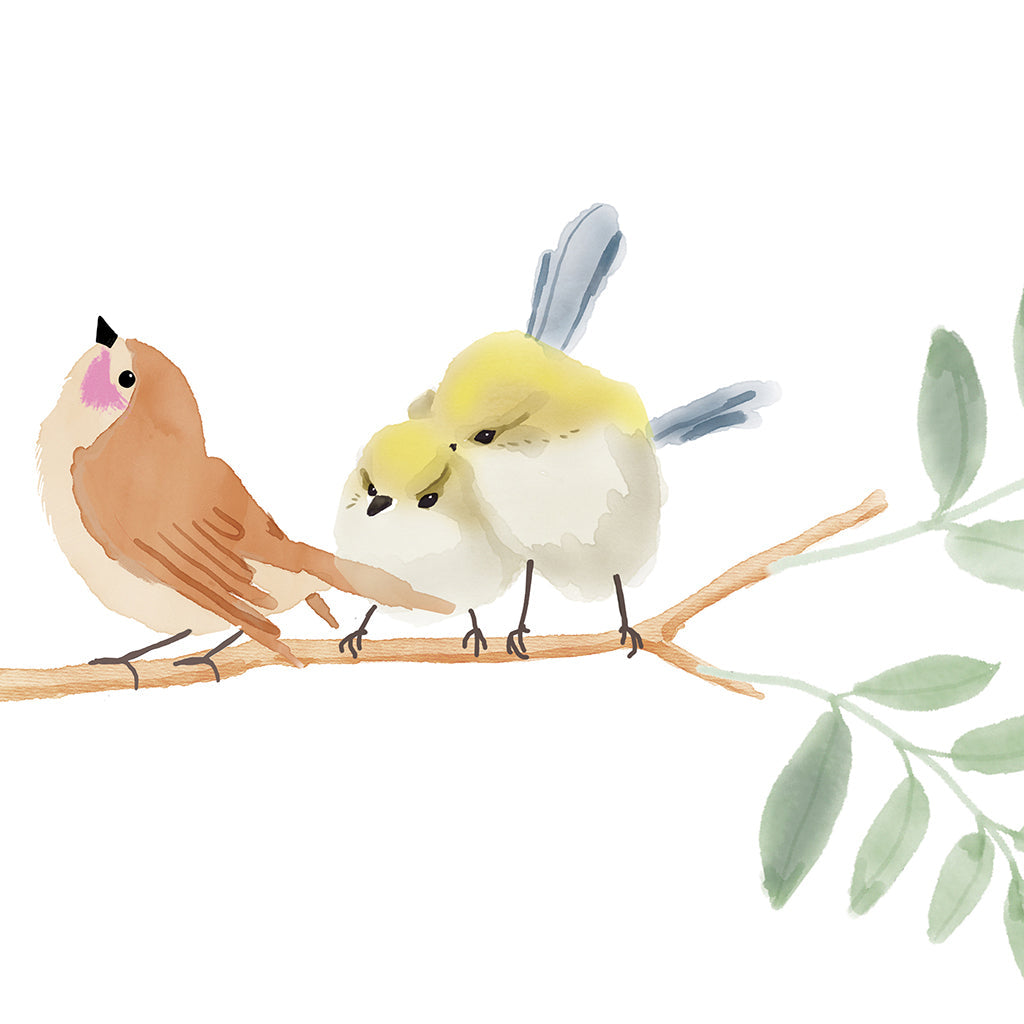 Mimi Lou wallsticker frise, Fuglekvitter