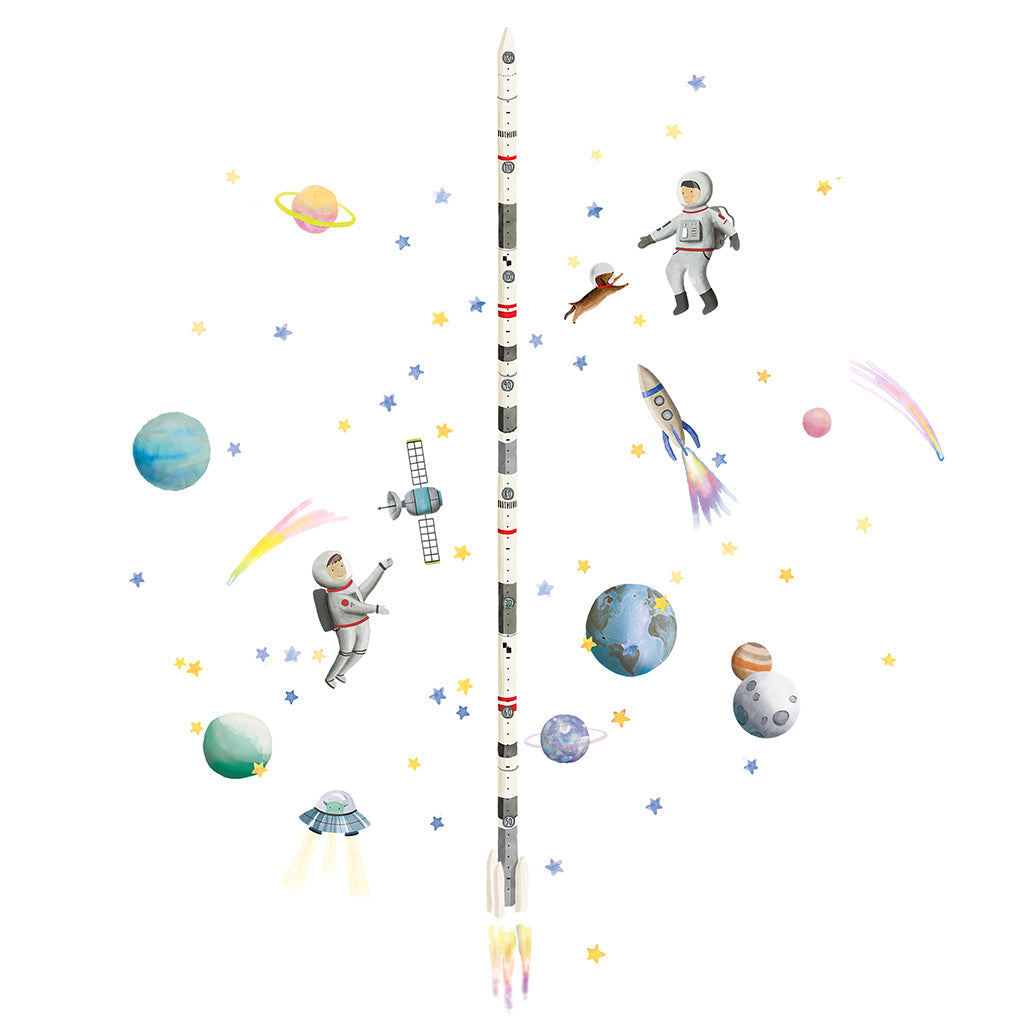 Mimi Lou wallsticker, høydemåler - Space