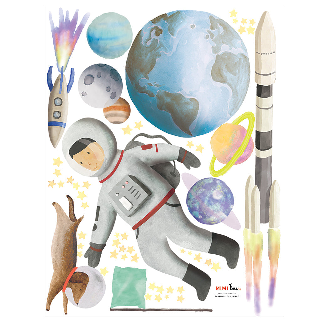 Mimi lou veggklistremerke, Space