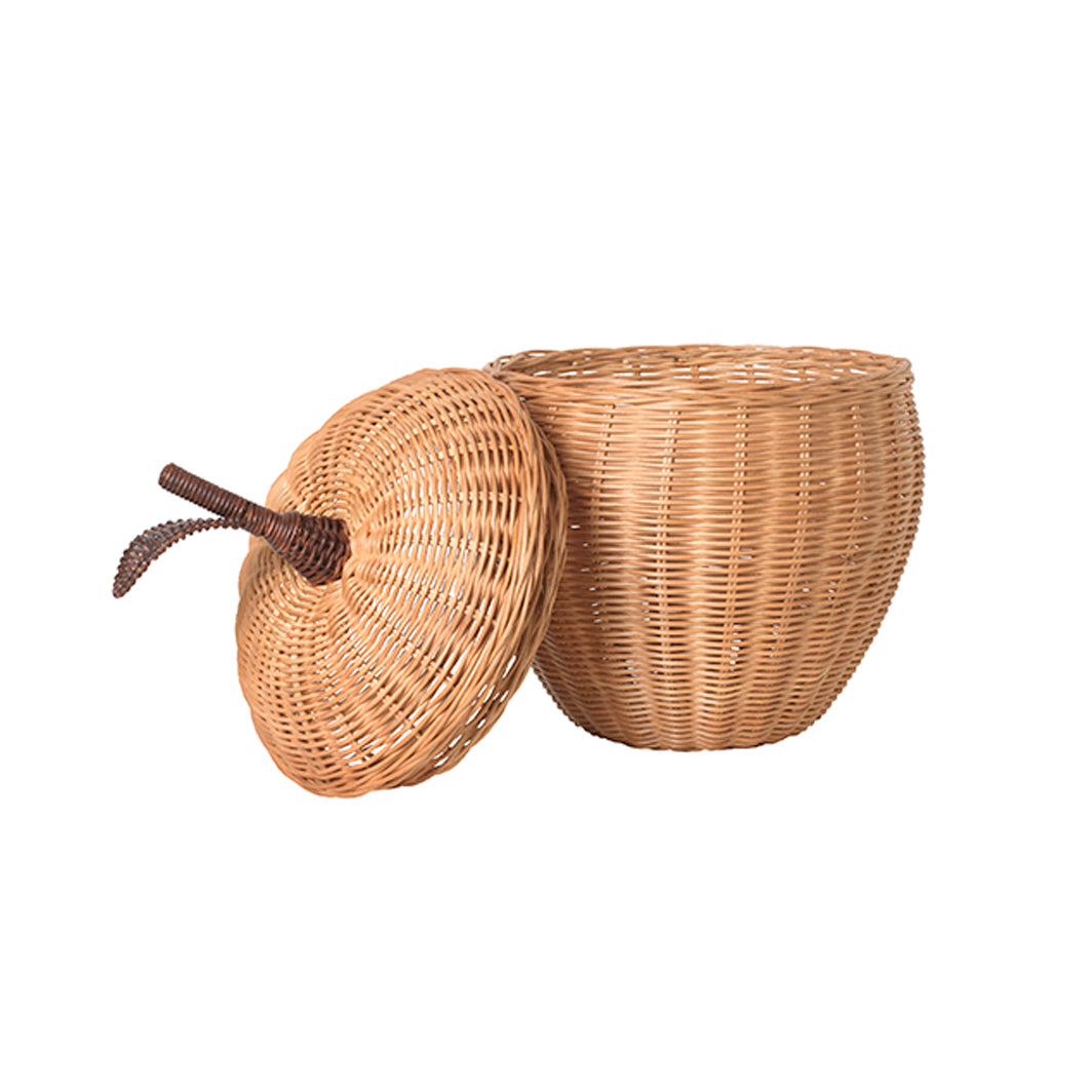 ferm Living Apple Storage, flettet kurv i rattan - Small