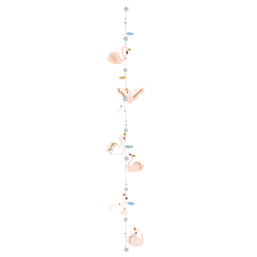 Mimi Lou wallsticker, høydemåler - Svaner