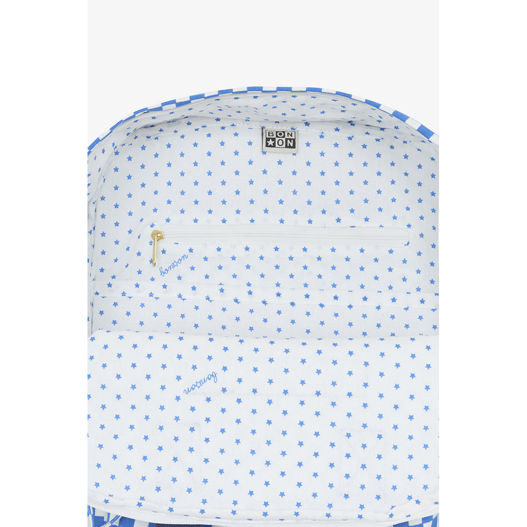 Bonton ryggsekk, middels stor - Damier Bleu